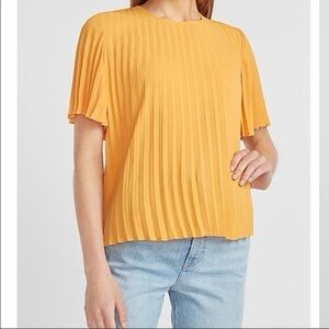Express Pleated Short Sleeve Blouse